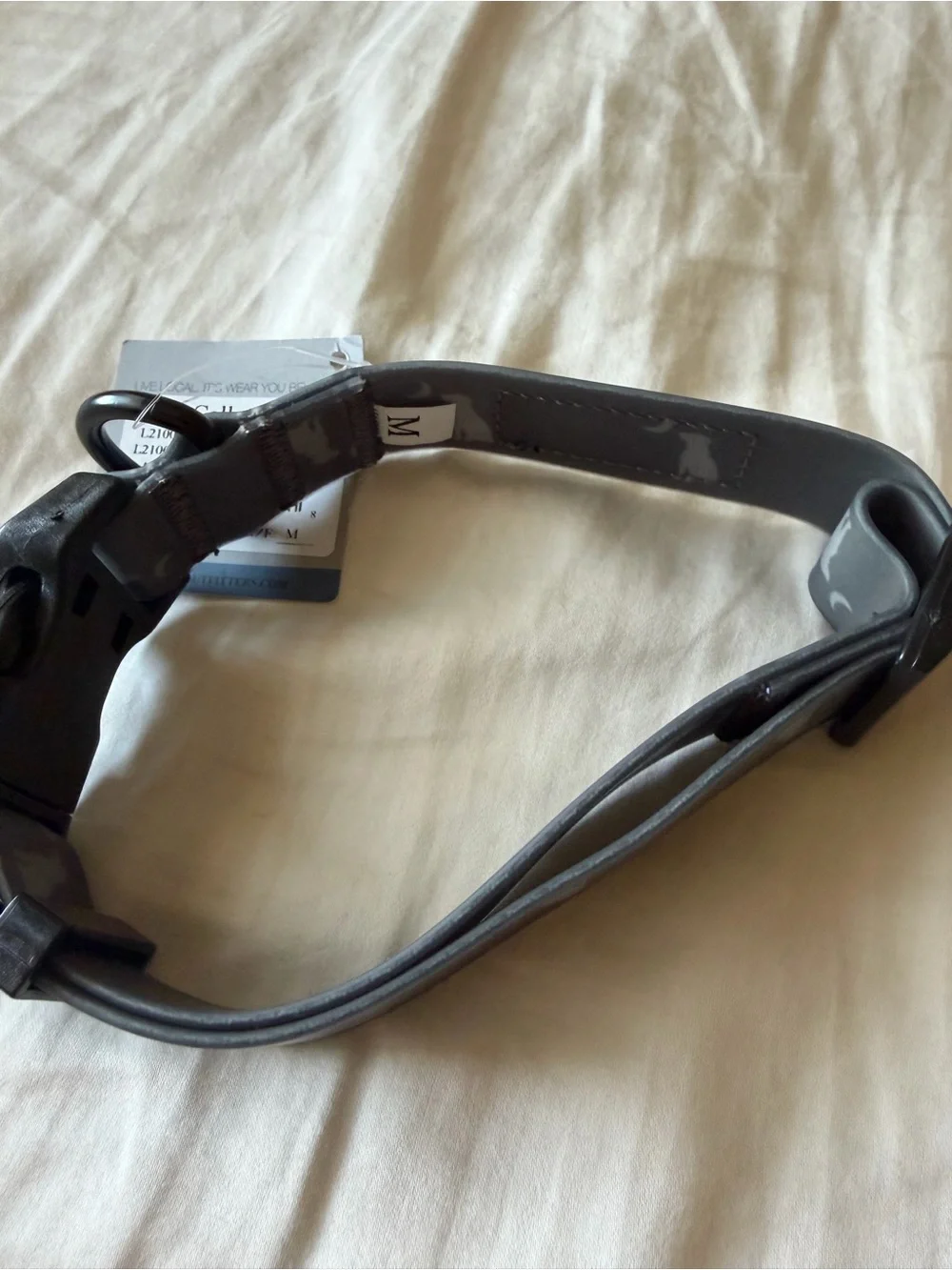 Local Labley Black Dog Collar with Metal Ring